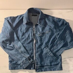 Uniqlo Men's Boxy Blue Denim Shirt Jacket